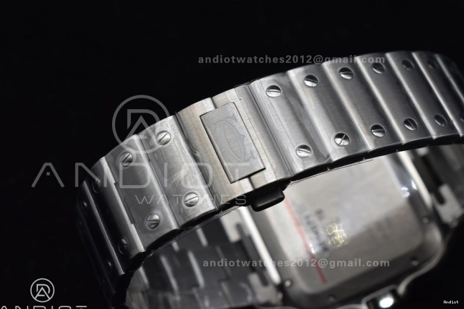 Blue 1:1 Santos BVF Best SS SmartLinks Dial Cartier Bracelet Edition on 9015 MIYOTA V2 de 40mm SS 0119